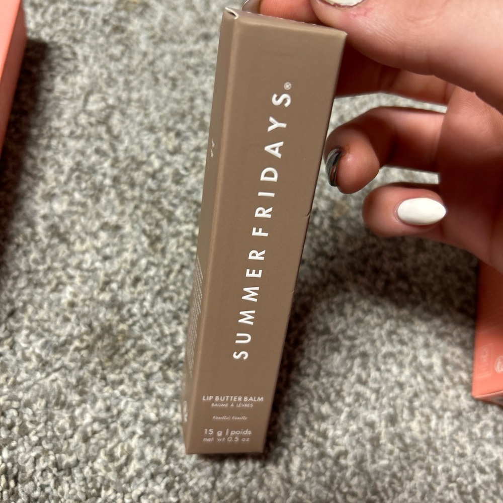 Summer Fridays Lip Balm in Tan Packaging